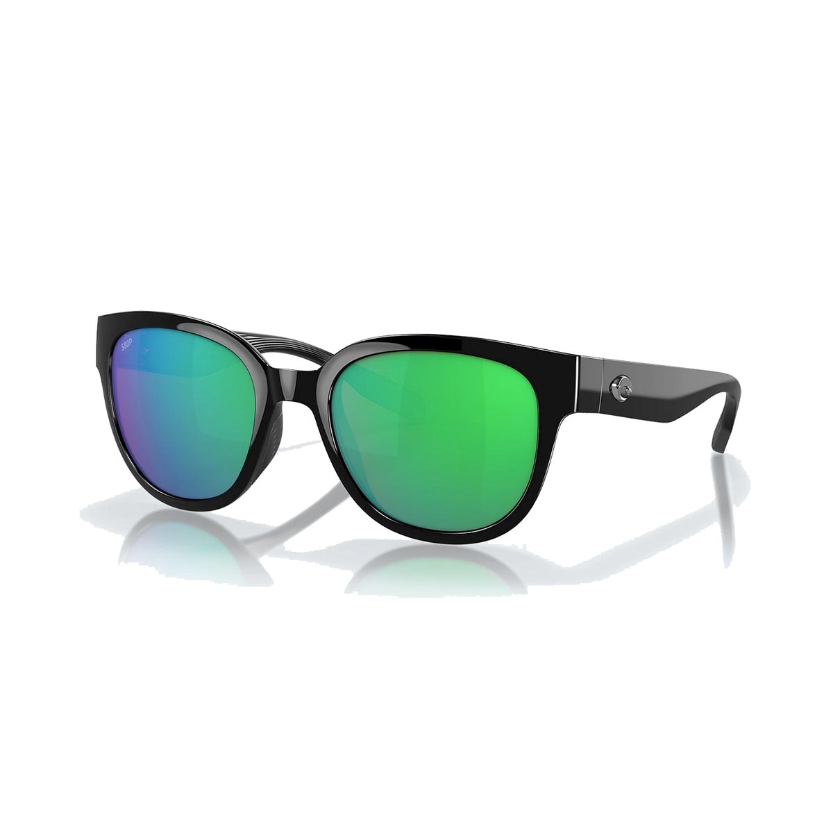 Costa Salina Sunglasses Polarized in Black with Green Mirror 580P